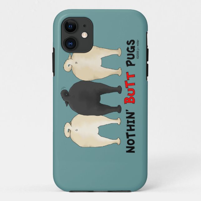 Capa Para iPhone Da Case-Mate Nada termina Pugs (Verso)
