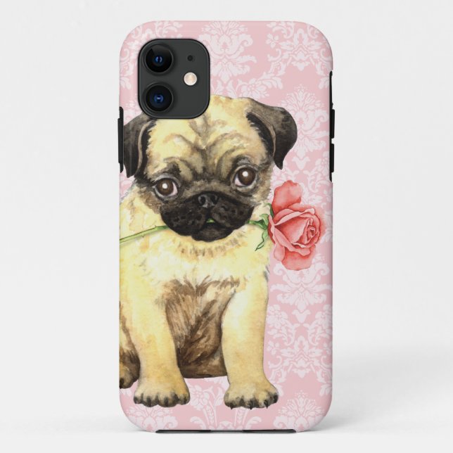 Capa Para iPhone Da Case-Mate Namorados Rosa Pug (Verso)
