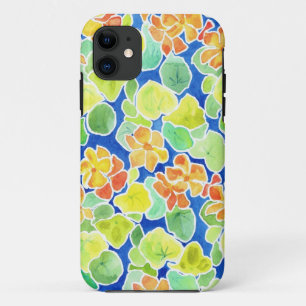 Capa Para iPhone Da Case-Mate Nastúrbios Laranja Brilhantes em Fundo Azul