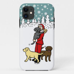 Capa Para iPhone Da Case-Mate Natal do papai noel da mamã do laboratório