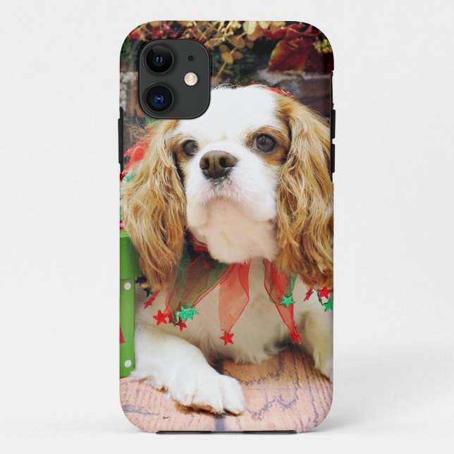 Capa Para iPhone Da Case-Mate Natal - Spaniel de rei Charles descuidado Mei Mei (Verso)