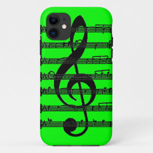 Capa Para iPhone Da Case-Mate Neon green black music trible clef iphone 5 case