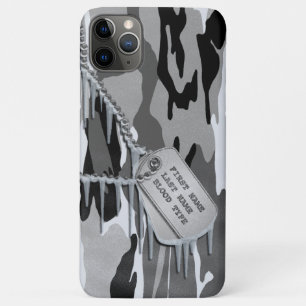 Capa Para iPhone Da Case-Mate Neve ártica Camo com dog tags