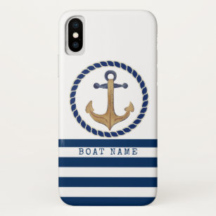 Capa Para iPhone Da Case-Mate Nome da embarcação náutica,Marinho de ancoragem re