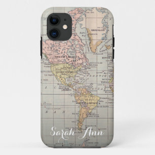 Capa Para iPhone Da Case-Mate Nome do cutom do caso do Wanderlust world map smar