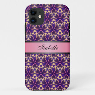 Capa Para iPhone Da Case-Mate Nome Personalizado Cor-de-Rosa das Flores do abstr