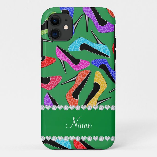 Capa Para iPhone Da Case-Mate Nome personalizado de saltos altos do leopardo-arc (Verso)