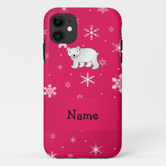Capa Para iPhone Da Case-Mate Nome personalizado flocos de neve cor-de-rosa