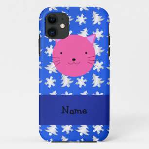 Capa Para iPhone Da Case-Mate Nome personalizado gata flocos de neve azuis