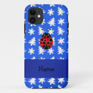 Capa Para iPhone Da Case-Mate Nome personalizado ladybug flocos de neve azuis