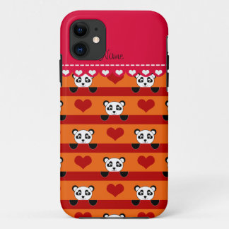 Capa Para iPhone Da Case-Mate Nome personalizado listras vermelhas do panda lara