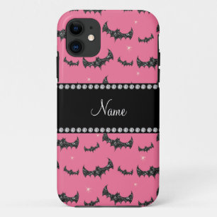Capa Para iPhone Da Case-Mate Nome personalizado morcegos brilhantes cor-de-rosa