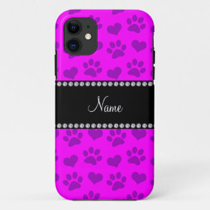 Capa Para iPhone Da Case-Mate Nome personalizado neon cor-de-rosa e estampas de 