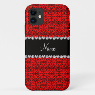 Capa Para iPhone Da Case-Mate Nome personalizado neon red moroccan trellis