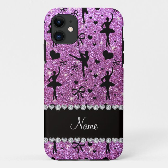 Capa Para iPhone Da Case-Mate Nome personalizado pastel roxo esferinas (Verso)