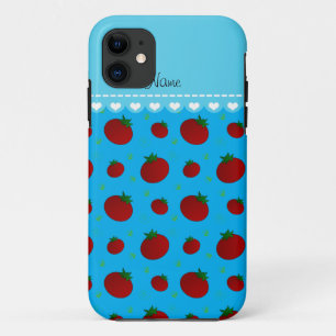 Capa Para iPhone Da Case-Mate Nome personalizado tomate vermelho-azul-céu