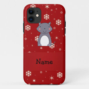 Capa Para iPhone Da Case-Mate Nome personalizado Wolf Red Snowflakes
