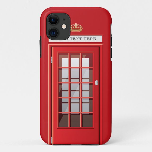 Capa Para iPhone Da Case-Mate Nome vermelho britânico do costume da caixa de (Verso)