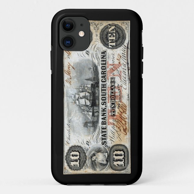 Capa Para iPhone Da Case-Mate Nota de 1860 Dólar da Carolina do Sul (Verso)