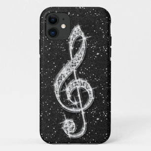 Capa Para iPhone Da Case-Mate Nota Musical Diamante Espelhado Glitzy Impresso