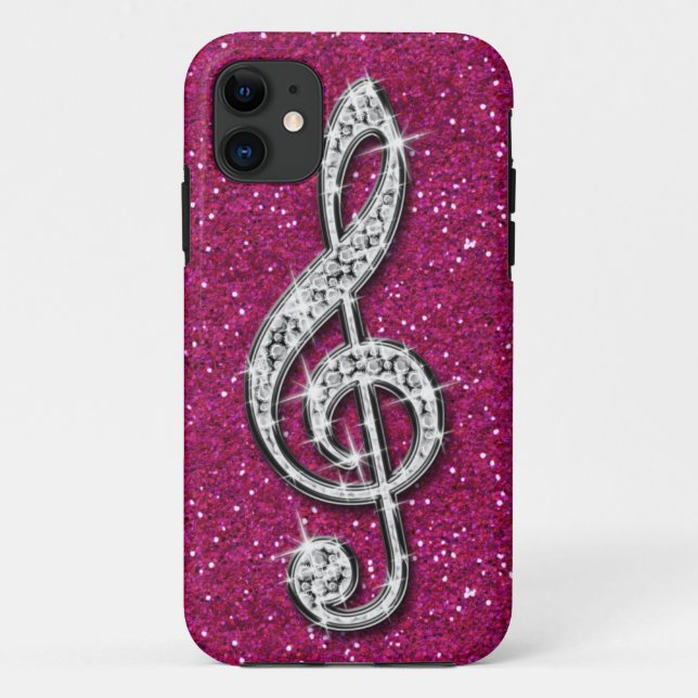 Capa Para iPhone Da Case-Mate Nota Sparkly chamativo impressa da música do (Verso)