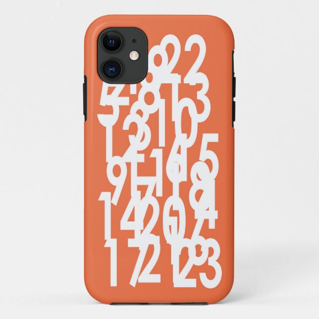 Capa Para iPhone Da Case-Mate números do teste padrão (Verso)