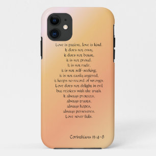 Capa Para iPhone Da Case-Mate O amor é paciente, Corinthians verse, iPhone do