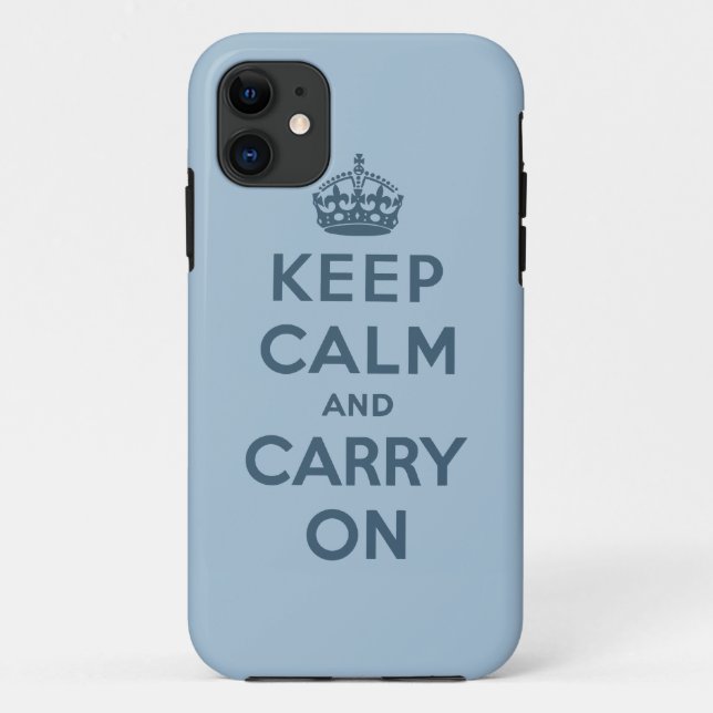 Capa Para iPhone Da Case-Mate O azul mantem a calma e continua (Verso)