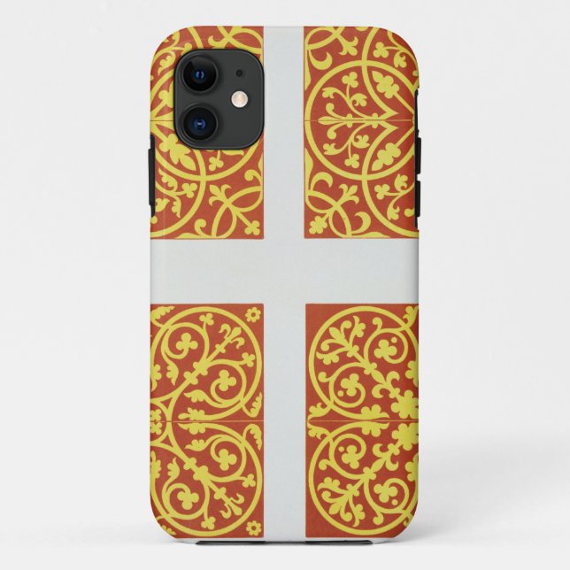 Capa Para iPhone Da Case-Mate O azulejo do século XIII projeta, ilustração 'das (Verso)
