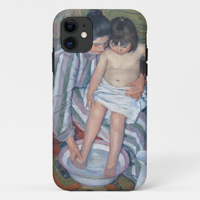 Capa Para iPhone Da Case-Mate O banho da criança, 1893 (óleo em canvas) (Verso)