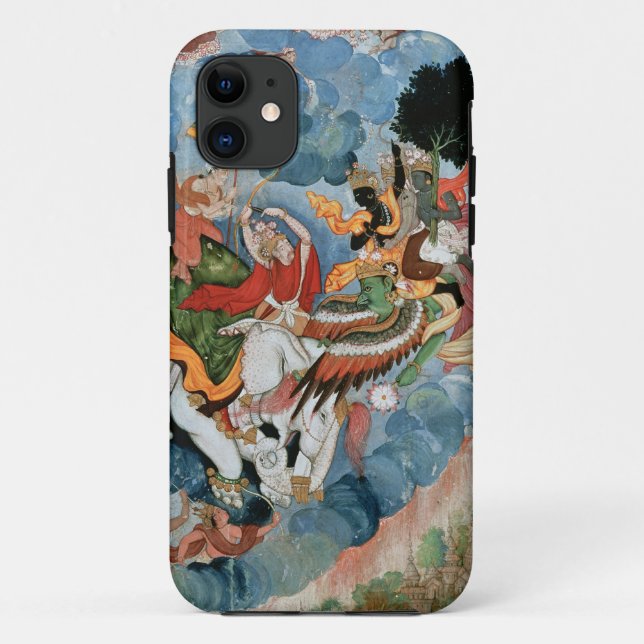 Capa Para iPhone Da Case-Mate O combate de Krishna com Indra, c.1590 (Verso)