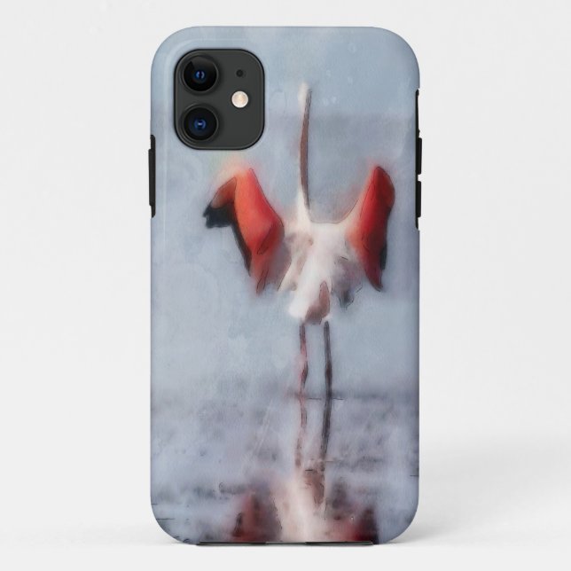Capa Para iPhone Da Case-Mate O Flamingo Rosa em Aquarela (Verso)