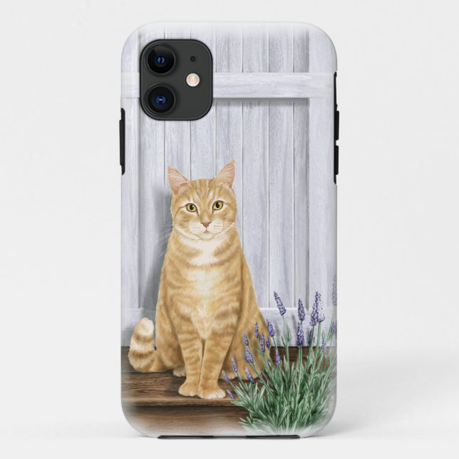 Capa Para iPhone Da Case-Mate O Gato da Porta Lavanda (Verso)