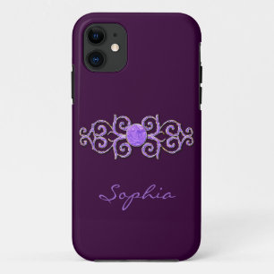 Capa Para iPhone Da Case-Mate O olhar de cristal da lavanda elegante eu telefono
