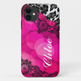 Capa Para iPhone Da Case-Mate O sonho do leopardo do rosa 311 quente no falso do
