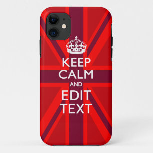 Capa Para iPhone Da Case-Mate O vermelho do acento mantem a calma seu texto na