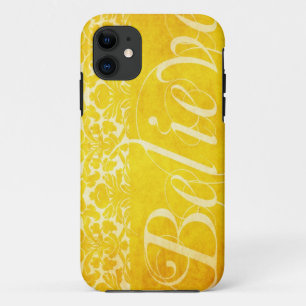 Capa Para iPhone Da Case-Mate O vintage acredita o cobrir amarelo do iPhone 5 da