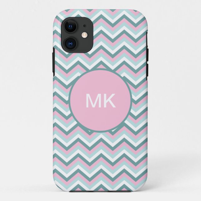 Capa Para iPhone Da Case-Mate Ocean Mist Chevron Patterno (Verso)