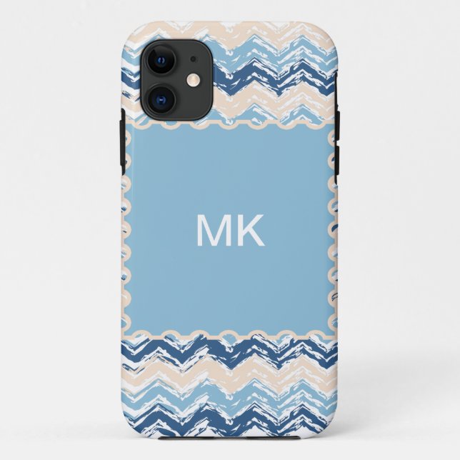 Capa Para iPhone Da Case-Mate Ocean Waves Chevron (Verso)