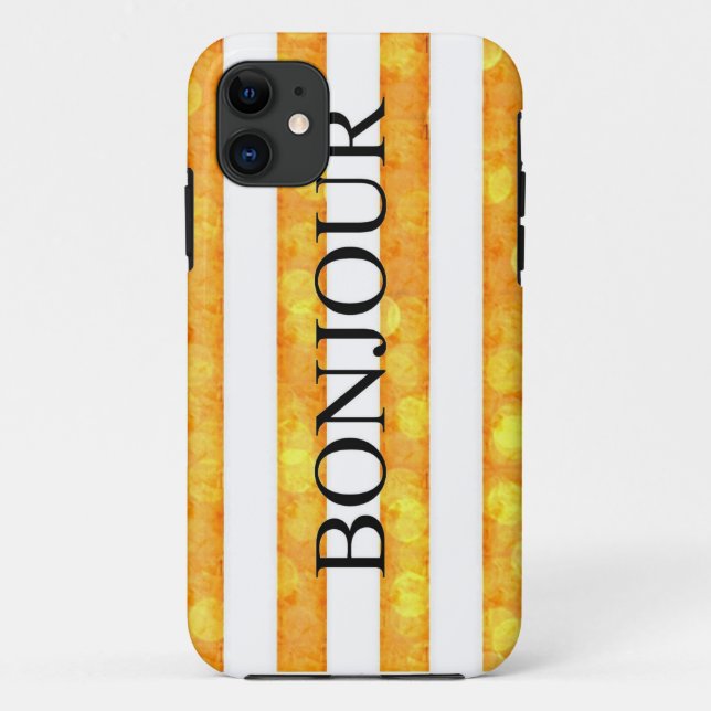 Capa Para iPhone Da Case-Mate Olá Faixa Laranja Bokeh (Verso)