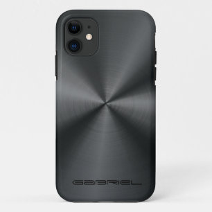 Capa Para iPhone Da Case-Mate Olhar de aço inoxidável dos tons pretos metálic