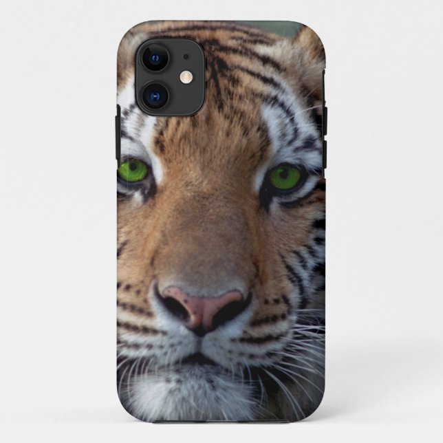 Capa Para iPhone Da Case-Mate Olhos verdes do tigre de Bengel (Verso)