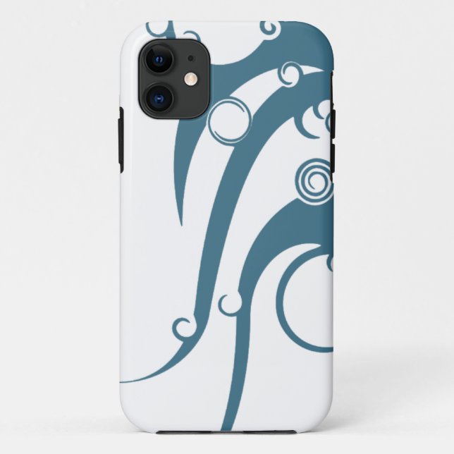 Capa Para iPhone Da Case-Mate Onda Geométrica Azul Turquesa (Verso)