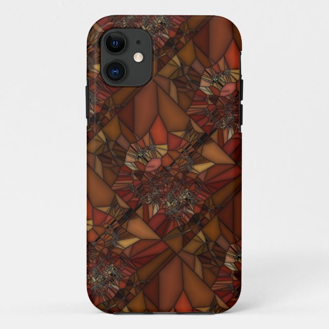 Capa Para iPhone Da Case-Mate Orange Brown Art (Verso)