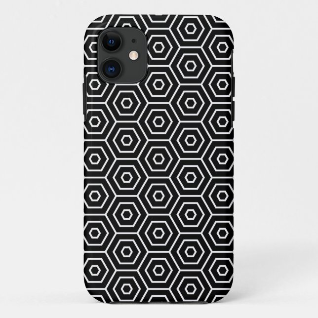 Capa Para iPhone Da Case-Mate Os hexágonos texture o teste padrão geométrico (Verso)