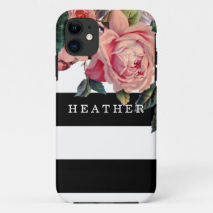 Capa Para iPhone Da Case-Mate Os rosas largos chiques MODERNOS de w das listras,