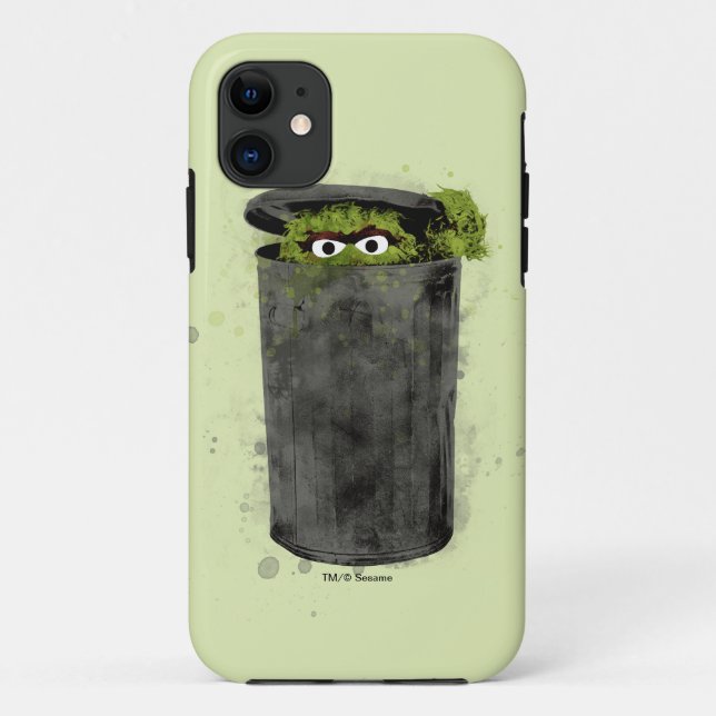 Capa Para iPhone Da Case-Mate Oscar, o Monstro Sujo | Tendência de Aquarela (Verso)