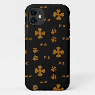 Capa Para iPhone Da Case-Mate Ossos de cães cruzados e impressões de patas