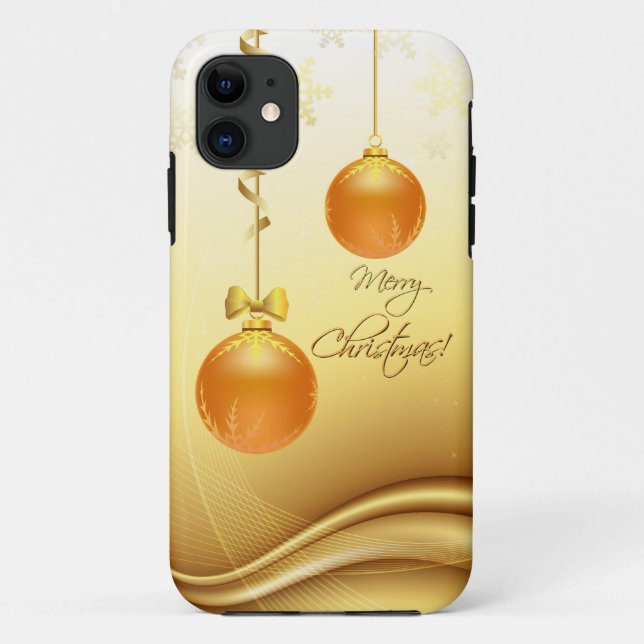 Capa Para iPhone Da Case-Mate Ouro Feliz Natal (Verso)