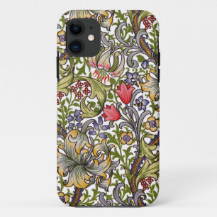 Capa Para iPhone Da Case-Mate Ouro Lily Vintage Padrão Floral William Morris